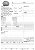 Savage Worlds Character Sheet Pad